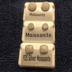 925 Sterling Silver Moissanite Earrings Bundle